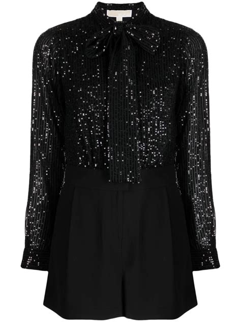 michael kors playsuit|Michael Kors Sequinned bow.